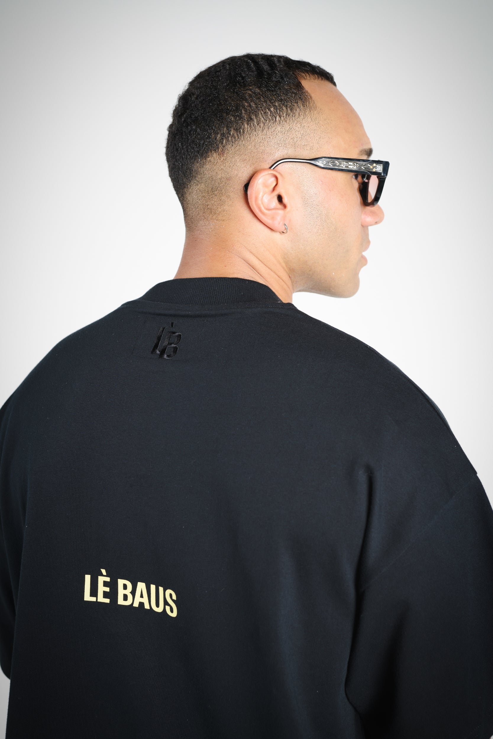 CROP LOGO T-SHIRT - BLK/YLW