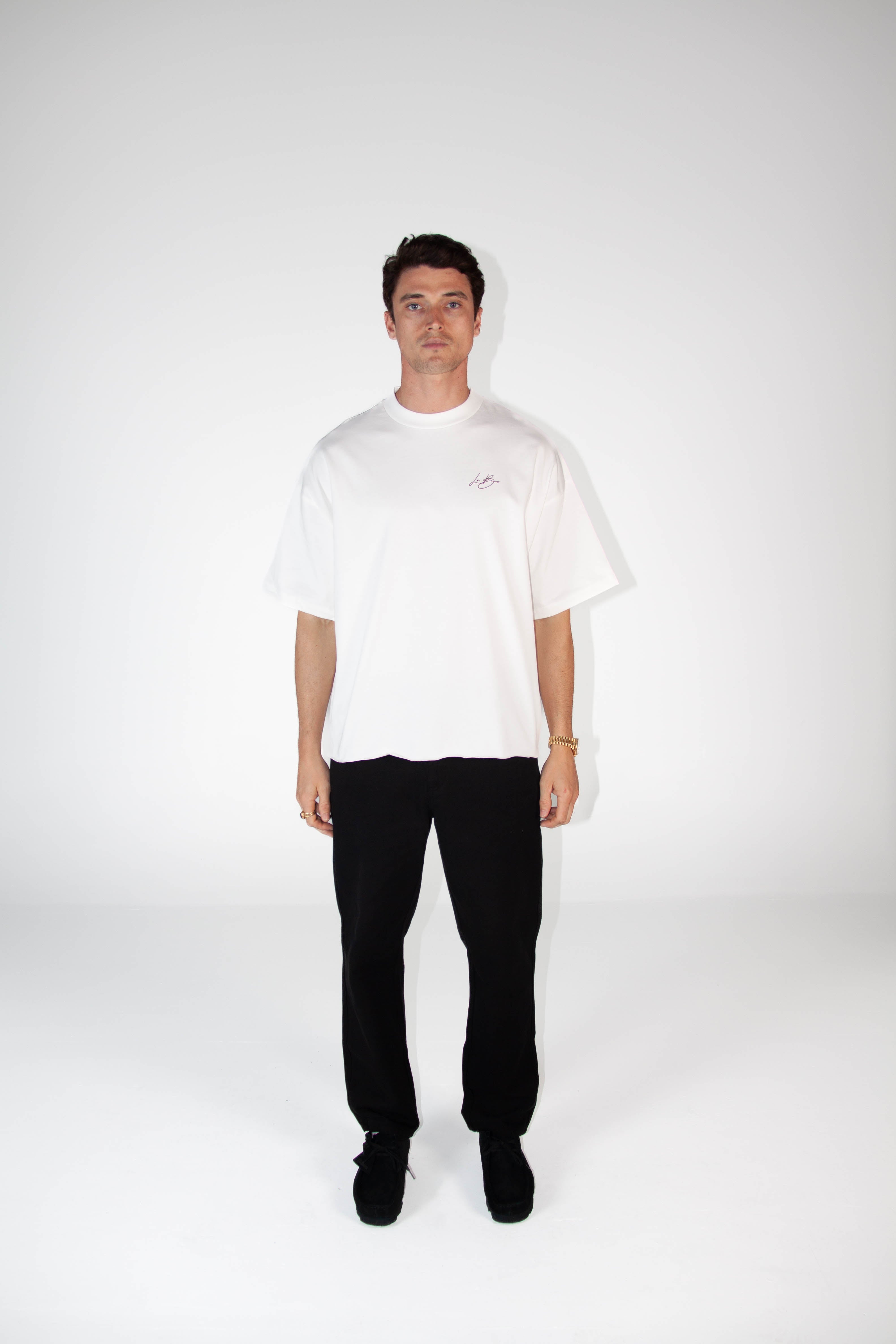 LOCATION CROP SCRIPT LOGO T-SHIRT