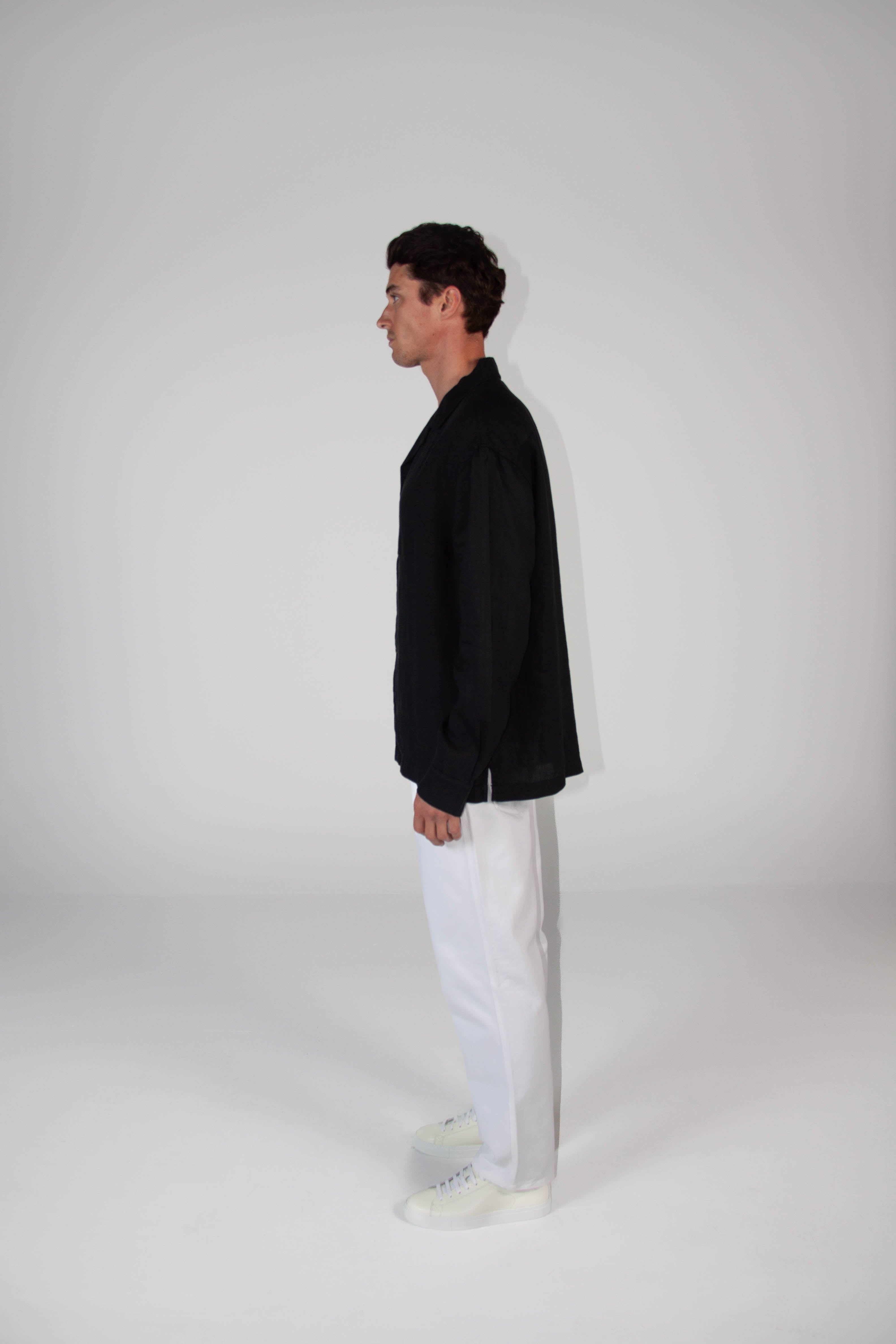 LOCATION OVERSIZED CAMP COLLAR SHIRT