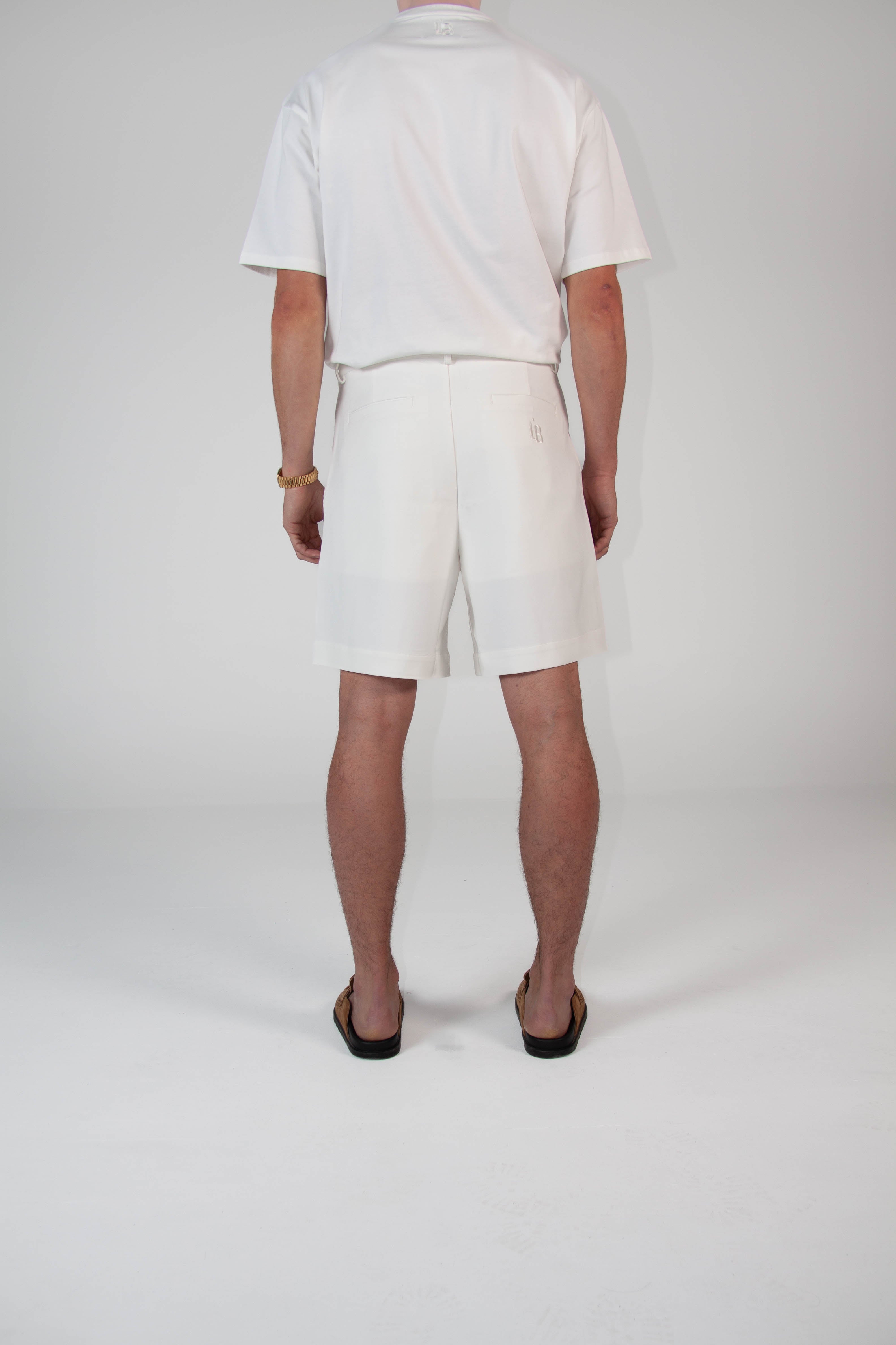 CORE PLEATED SHORTS - WHITE