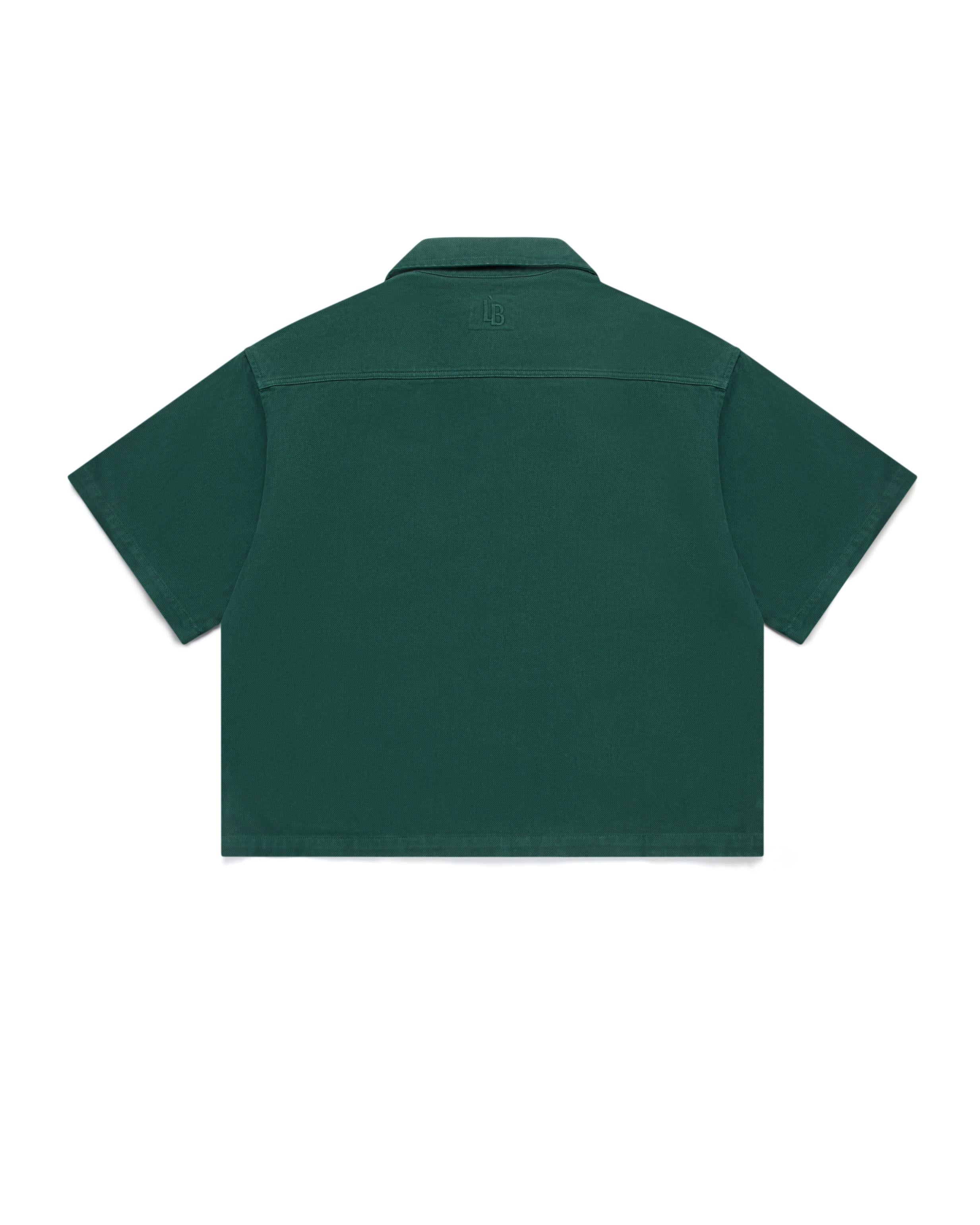 LOGO CROP SHIRT - GREEN