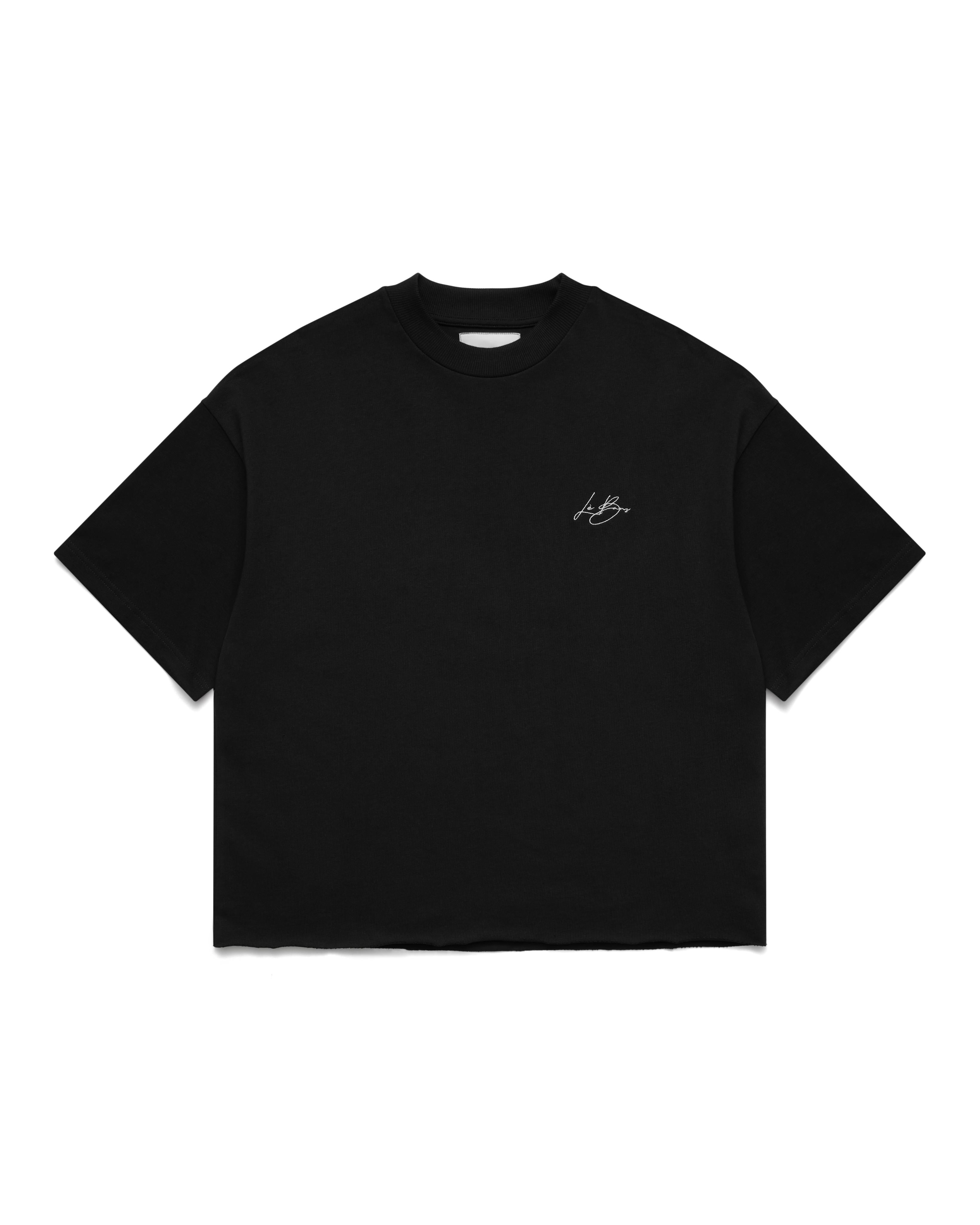 CROP OVERSIZED SCRIPT LOGO T-SHIRT