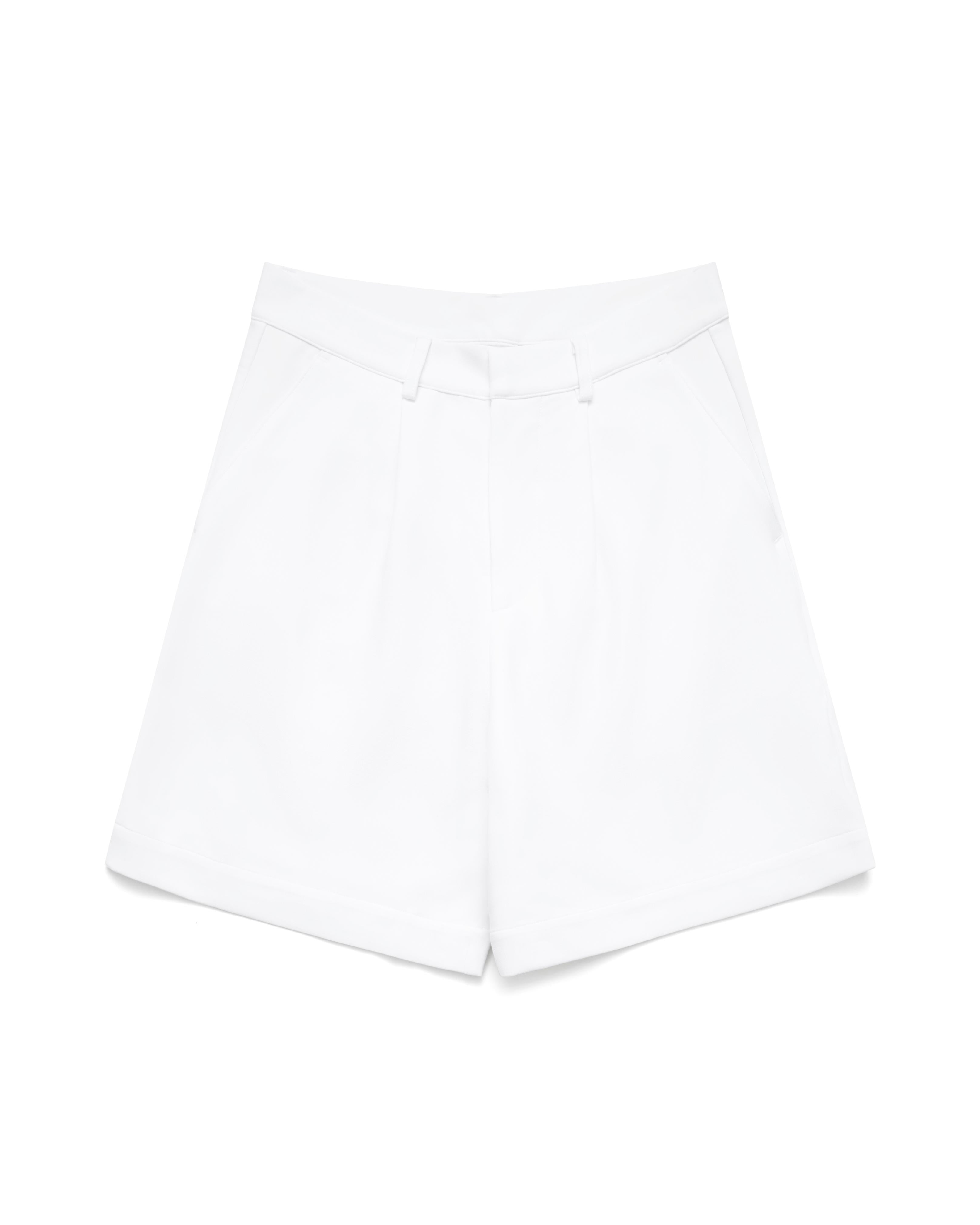 CORE PLEATED SHORTS - WHITE