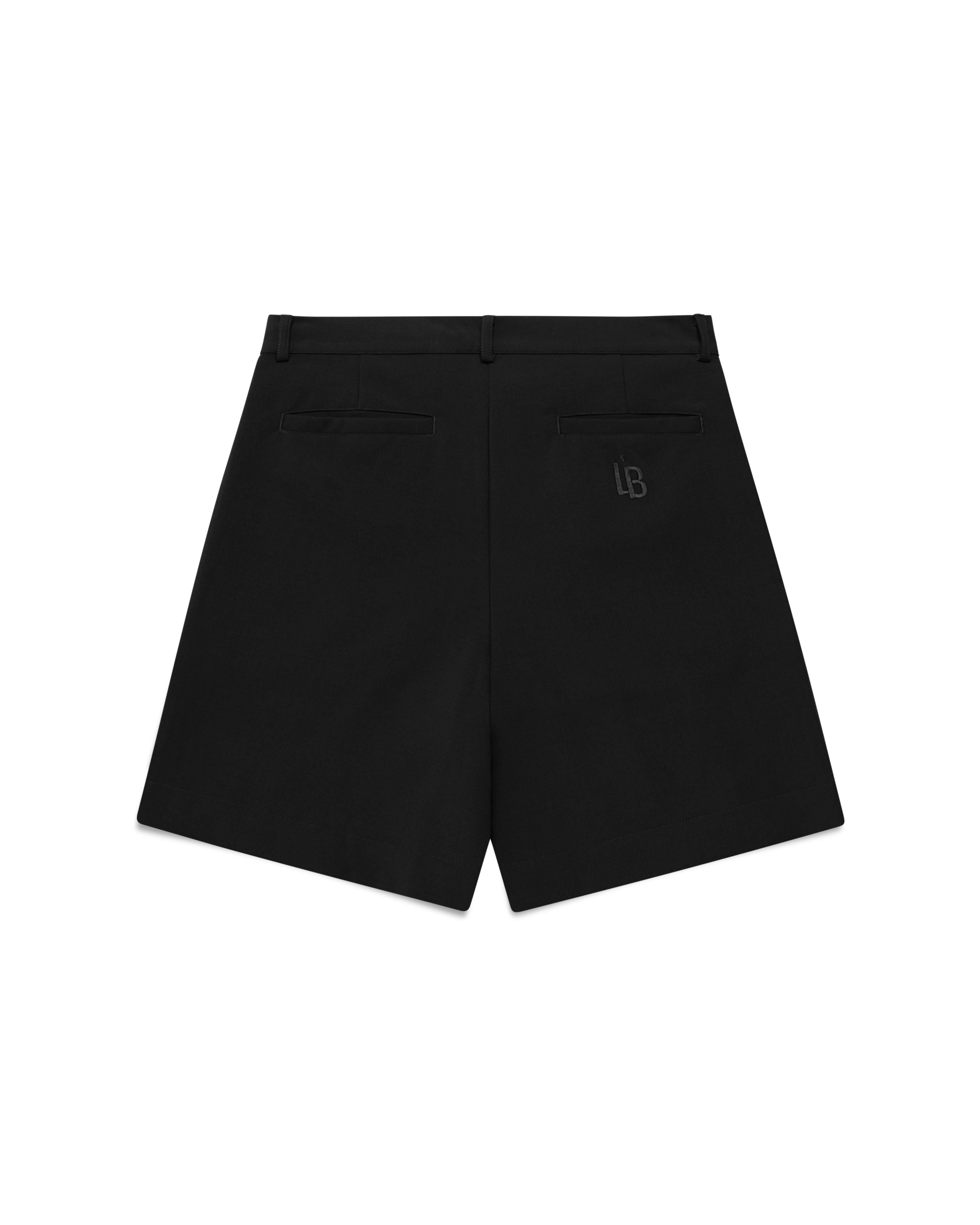 SINGLE PLEAT SHORT - BLACK