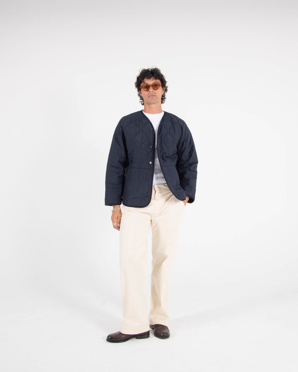 QUILTED JACKET - NAVY