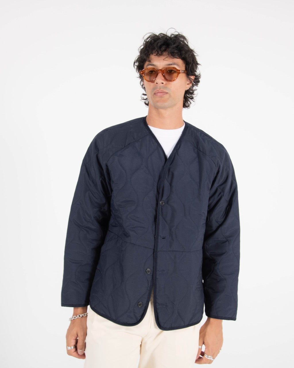 QUILTED JACKET - NAVY