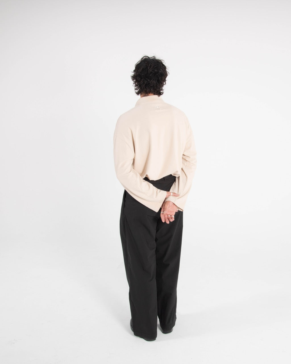 L/S POLO SHIRT - OATMEAL