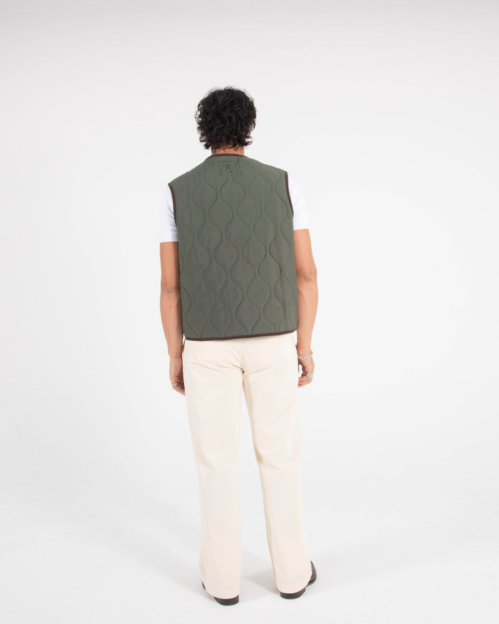 QUILTED GILET - GREEN
