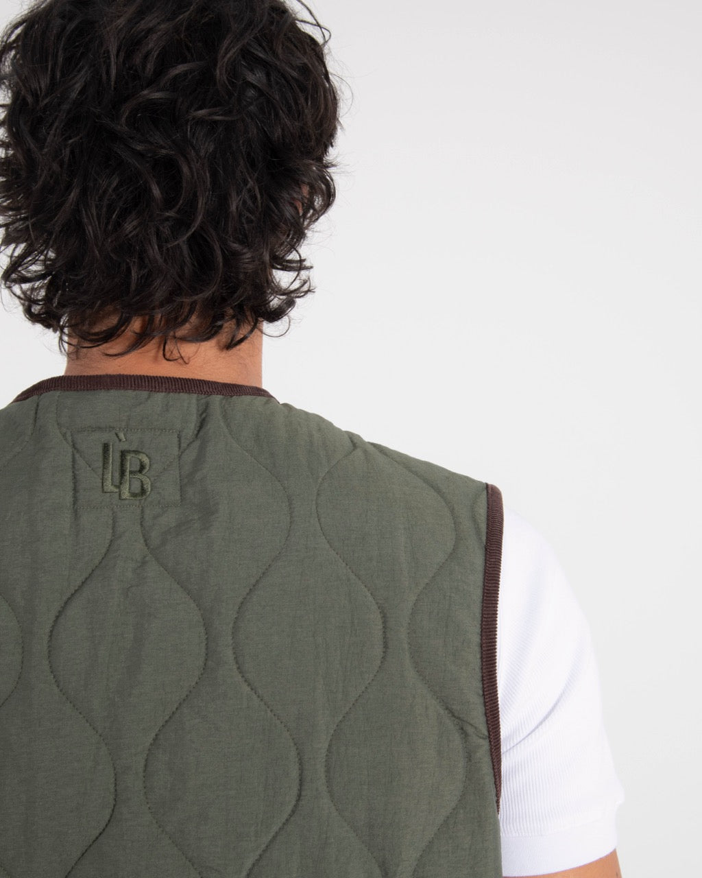 QUILTED GILET - GREEN
