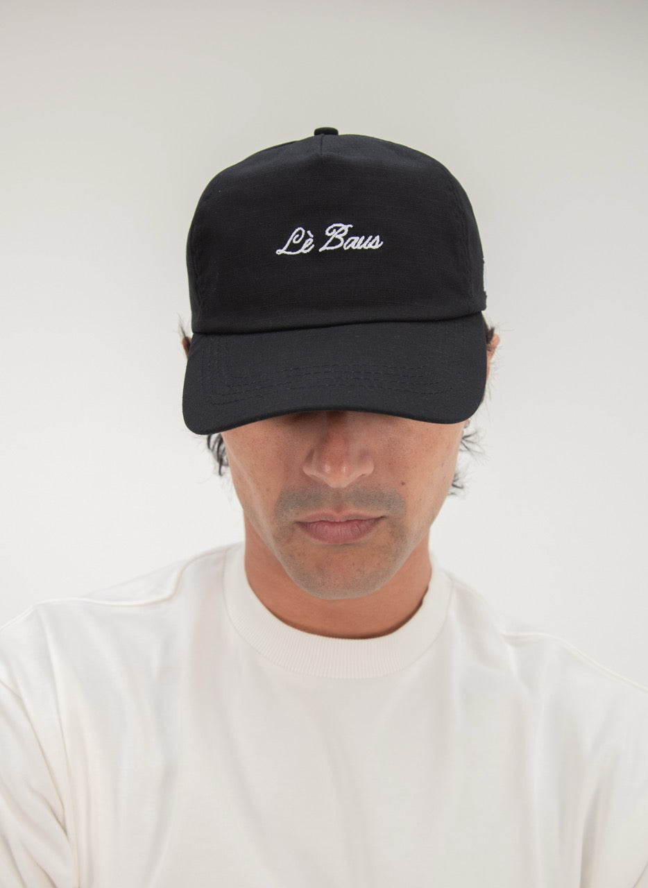 5 PANEL CAP - BLACK